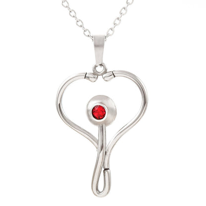 to Doctor wife from husband - Stethoscope Necklace - JustFamilyThings