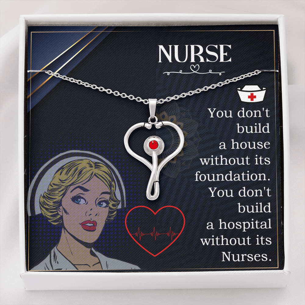 To Nurse - Stethoscope Necklace - JustFamilyThings
