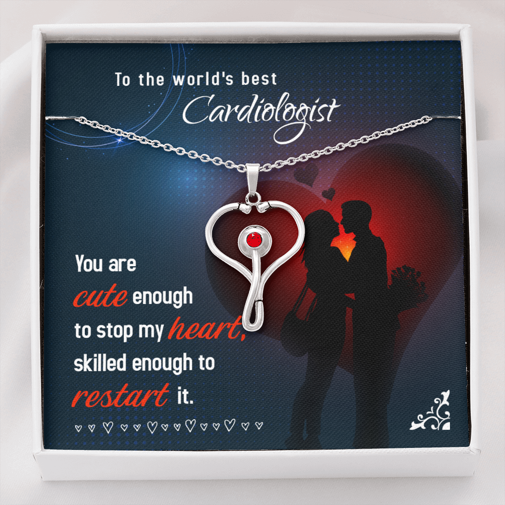Cute enough to stop my heart - Stethoscope Necklace - JustFamilyThings