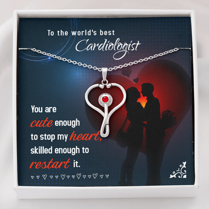 Cute enough to stop my heart - Stethoscope Necklace - JustFamilyThings