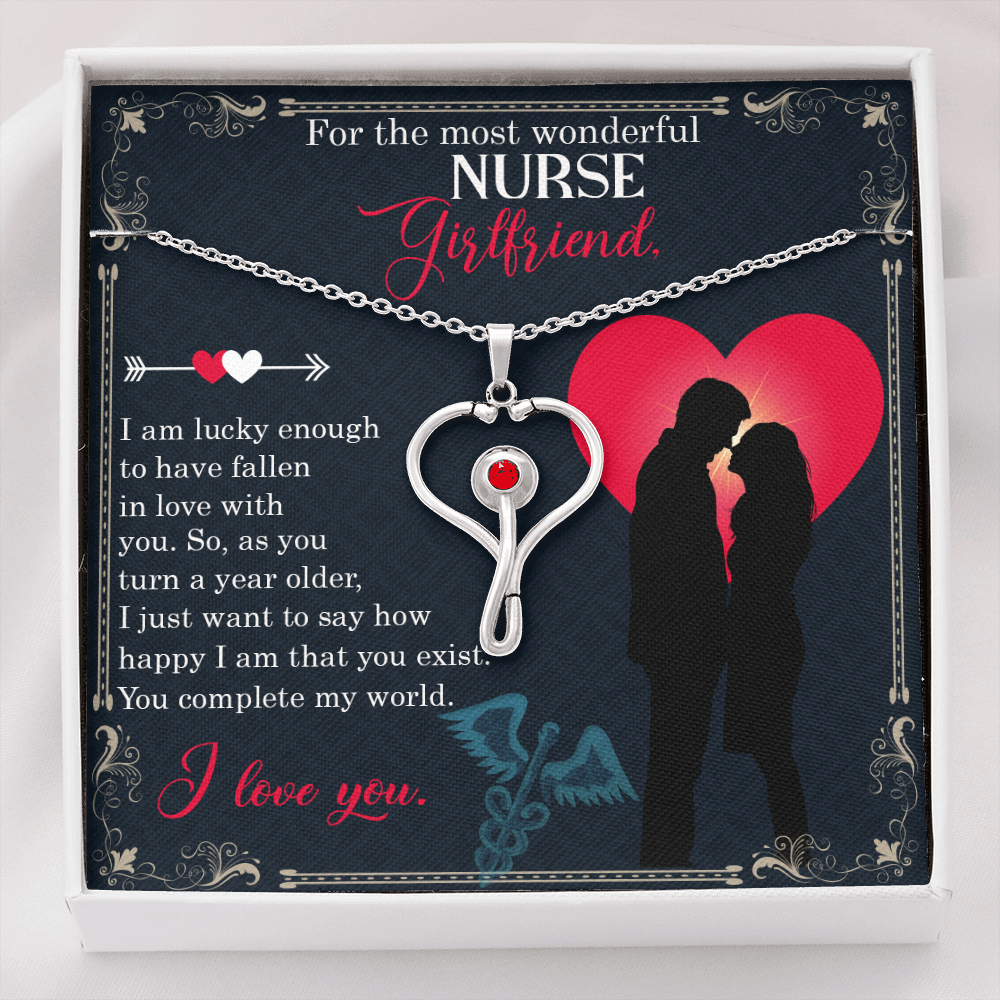 For the most wonderful nurse girlfriend - Stethoscope Necklace - JustFamilyThings
