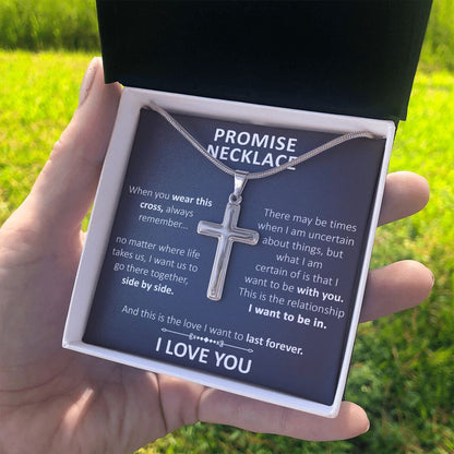Promise Necklace - Artisan Cross Necklace - JustFamilyThings
