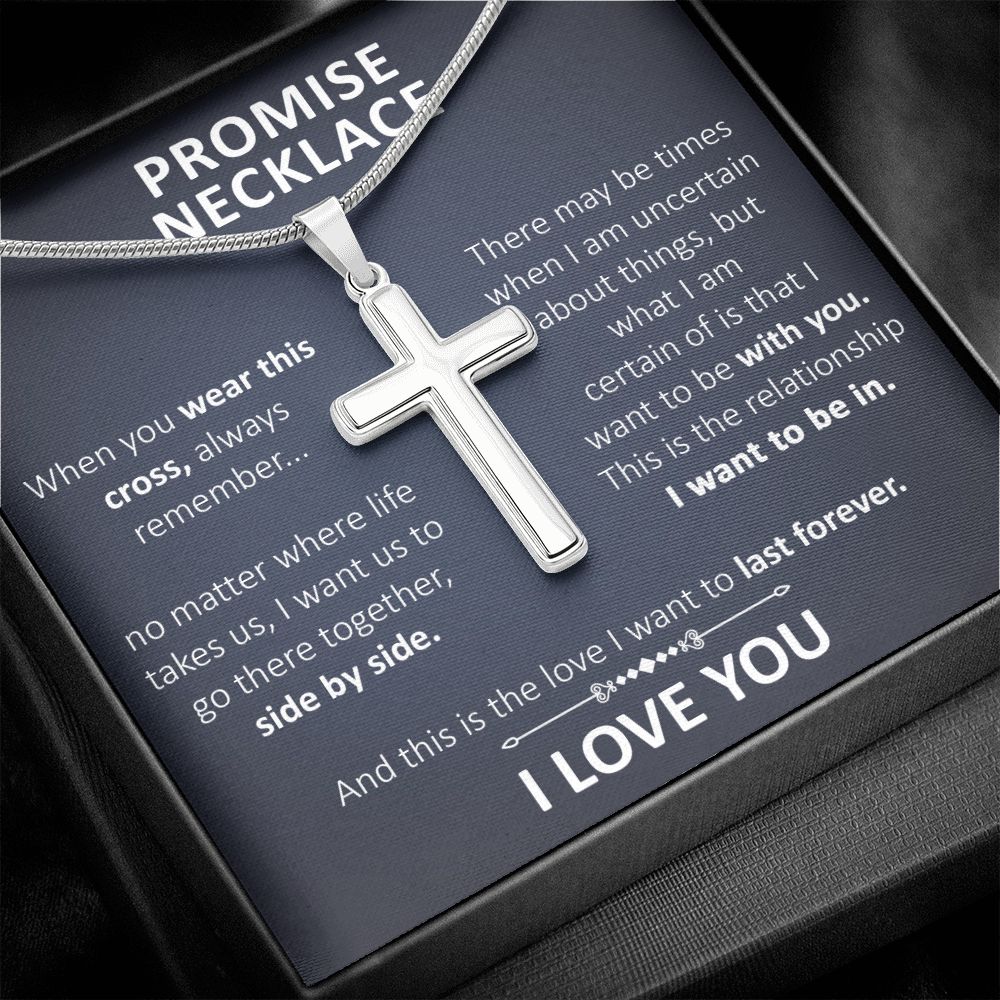 Promise Necklace - Artisan Cross Necklace - JustFamilyThings
