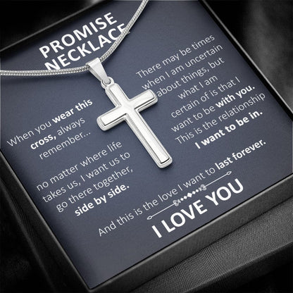 Promise Necklace - Artisan Cross Necklace - JustFamilyThings