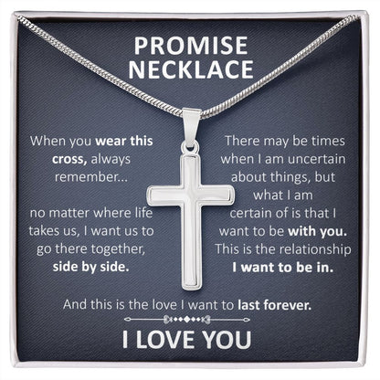 Promise Necklace - Artisan Cross Necklace - JustFamilyThings