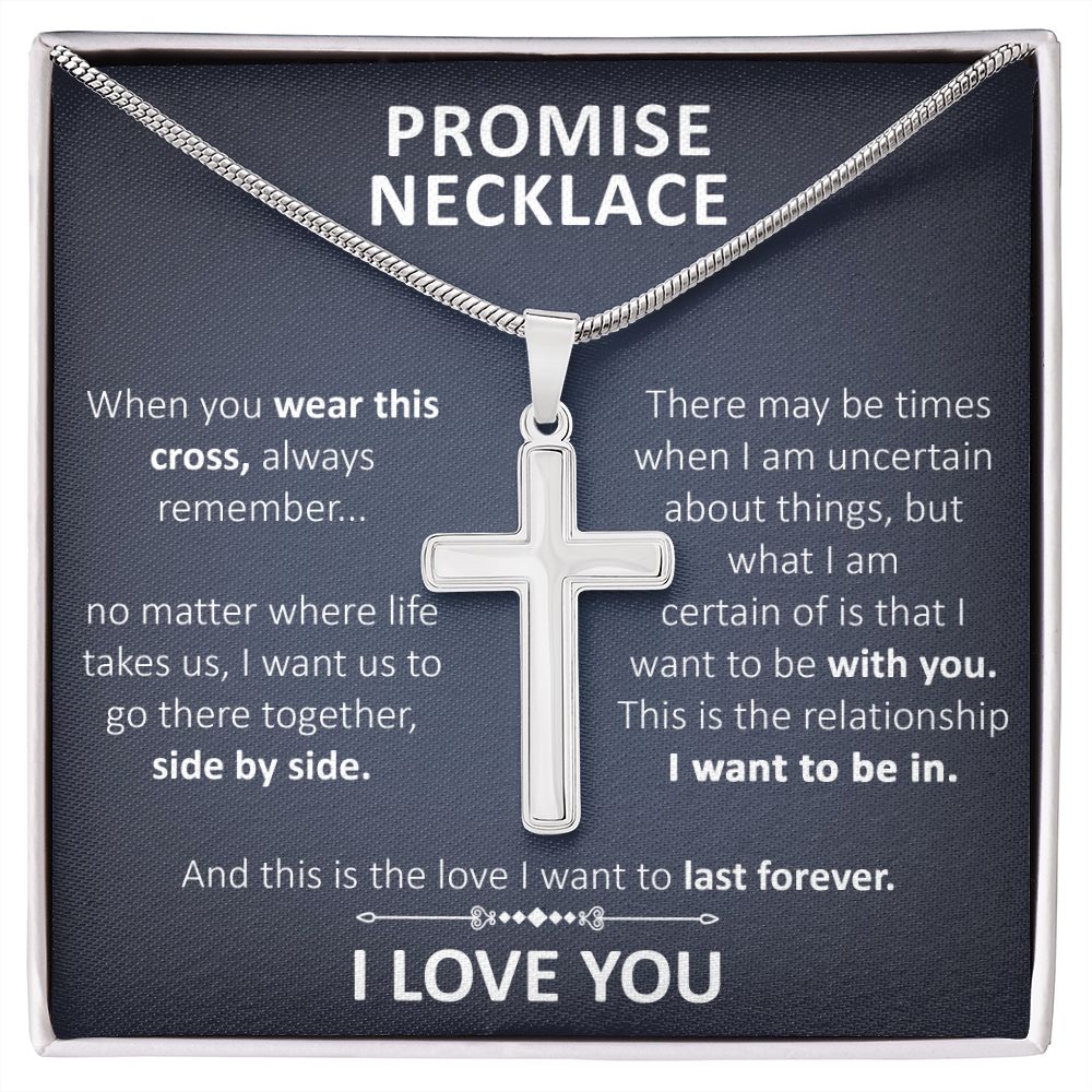 Promise Necklace - Artisan Cross Necklace - JustFamilyThings