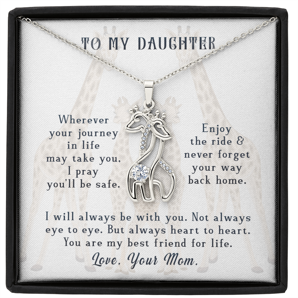 To my sales daughter giraffe necklace