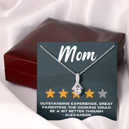 Personalized - 4/5 Stars mom rating - Offensive and Funny - Alluring Beauty Necklace - JustFamilyThings