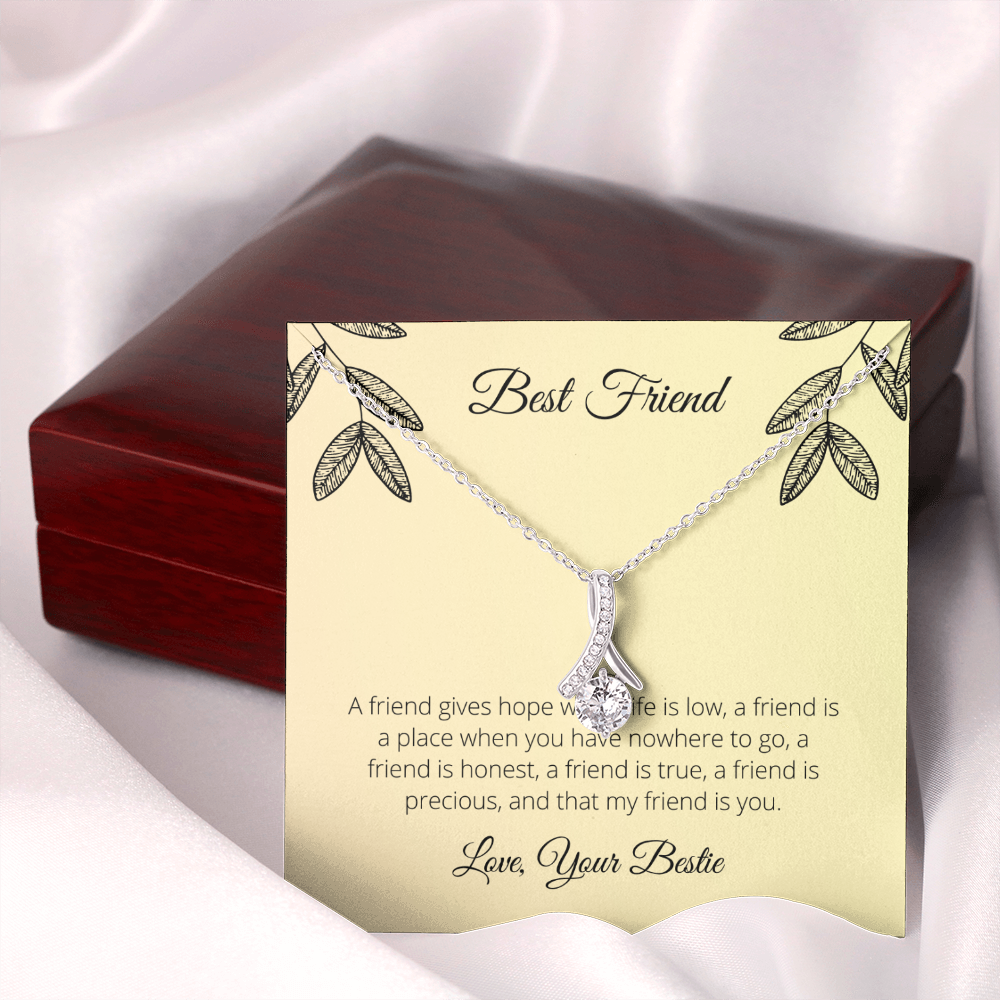 To My Best Friend - Alluring Beauty Necklace - JustFamilyThings
