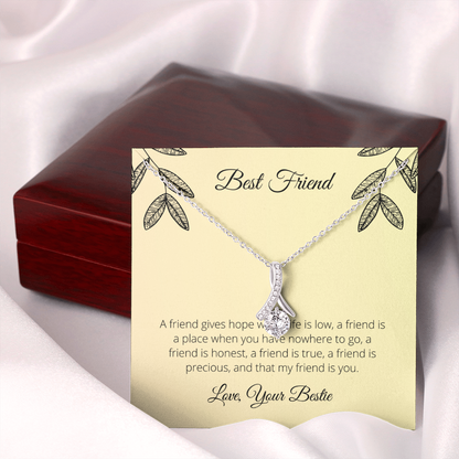To My Best Friend - Alluring Beauty Necklace - JustFamilyThings