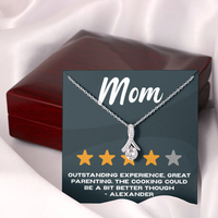 Load image into Gallery viewer, Personalized - 4/5 Stars mom rating - Offensive and Funny - Alluring Beauty Necklace - JustFamilyThings

