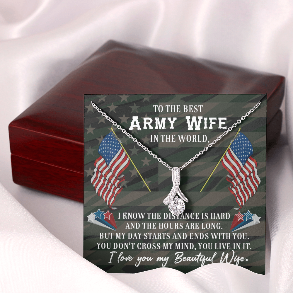 To the best army wife - Alluring Beauty Necklace - JustFamilyThings