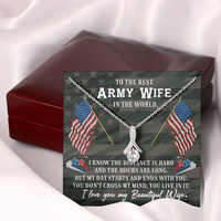 Load image into Gallery viewer, To the best army wife - Alluring Beauty Necklace - JustFamilyThings
