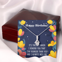 Load image into Gallery viewer, Funny Younger Siblings Birthday - Alluring Beauty Necklace - JustFamilyThings
