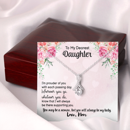To My Dearest Daughter, from mom - Alluring Beauty Necklace - JustFamilyThings