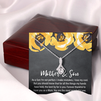 Load image into Gallery viewer, mother and son - as a son I&#39;m not perfect - Alluring Beauty Necklace - JustFamilyThings
