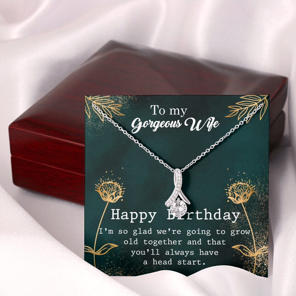Happy Birthday to My Wife - Alluring Beauty Necklace - JustFamilyThings