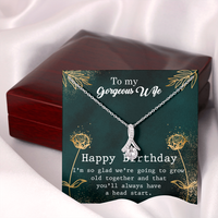 Load image into Gallery viewer, Happy Birthday to My Wife - Alluring Beauty Necklace - JustFamilyThings
