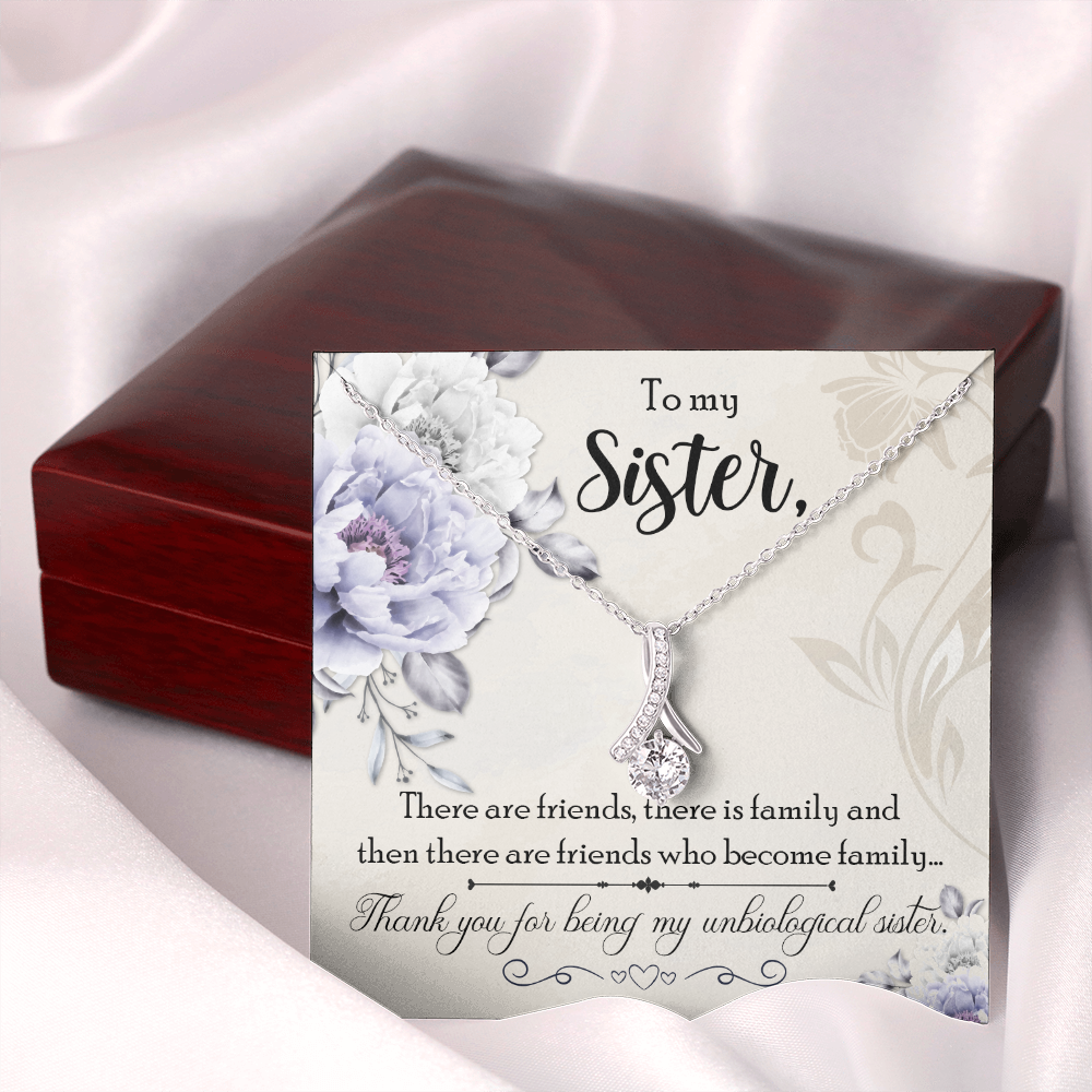 To My Unbiological Sister - Alluring Beauty Necklace - JustFamilyThings