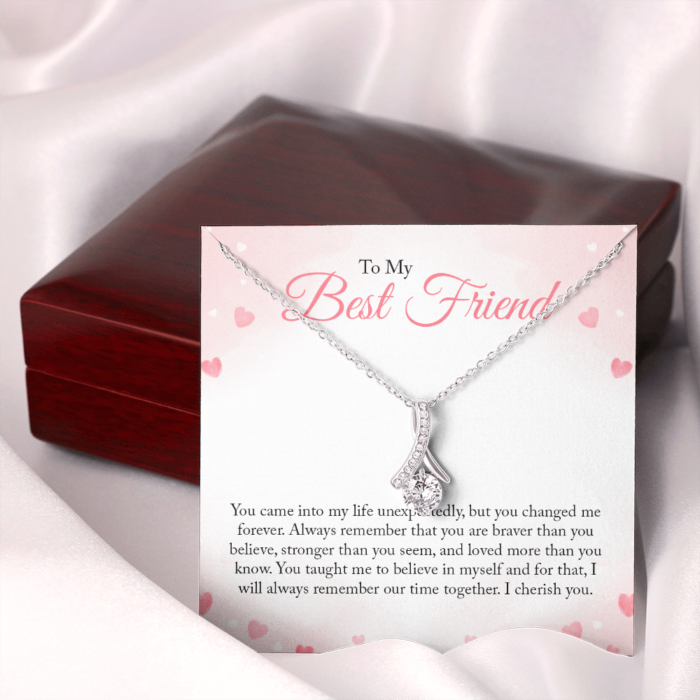 To my Best Friend - you came into my life unexpectedly - Alluring Beauty Necklace - JustFamilyThings
