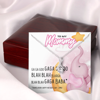 Load image into Gallery viewer, personalized - happy mothers day goo goo gaga - Pink - Alluring Beauty Necklace - JustFamilyThings
