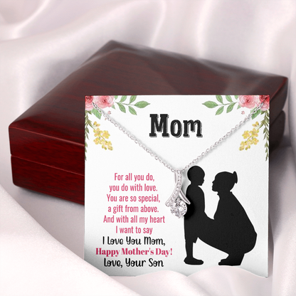 mom you are so special, to mom from son - Alluring Beauty Necklace - JustFamilyThings
