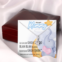 Load image into Gallery viewer, personalized - happy mothers day goo goo gaga - Blue- Alluring Beauty Necklace - JustFamilyThings
