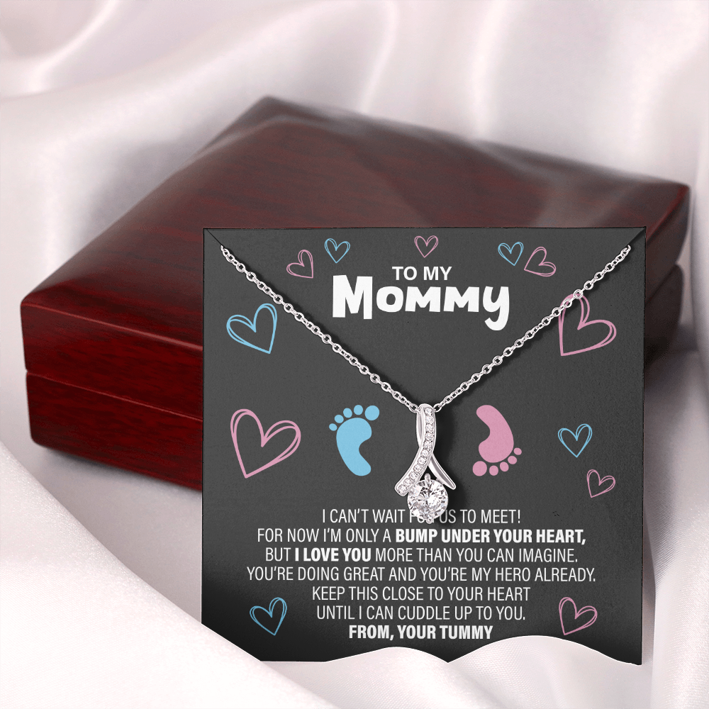 To The New Mom Baby Feet - Alluring Beauty Necklace - JustFamilyThings