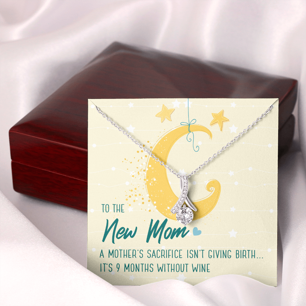 To the New Mom 9 months without wine - Alluring Beauty Necklace - JustFamilyThings