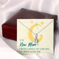 Load image into Gallery viewer, To the New Mom 9 months without wine - Alluring Beauty Necklace - JustFamilyThings
