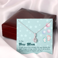 Load image into Gallery viewer, To the New Mom - A baby makes love stronger - Alluring Beauty Necklace - JustFamilyThings
