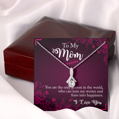 To My Mom - you are the person - Alluring Beauty Necklace - JustFamilyThings