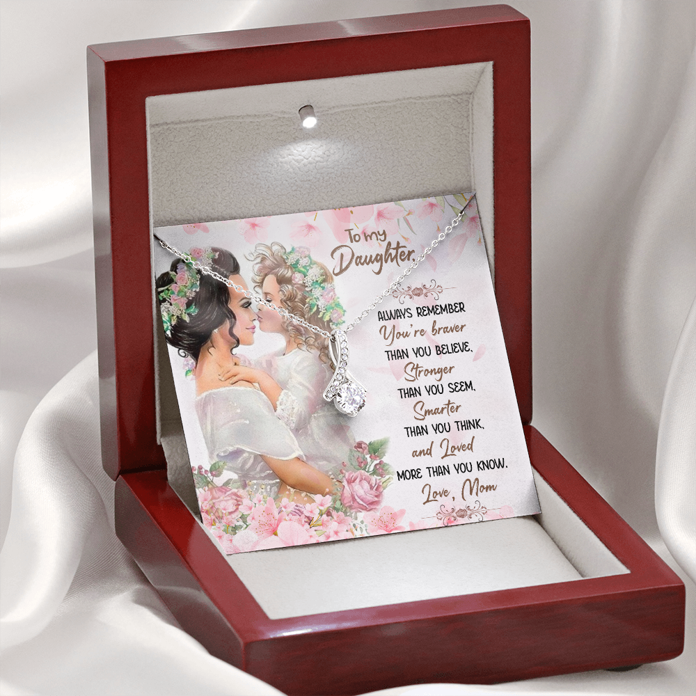 To Daughter From Mom - Alluring Beauty Necklace - JustFamilyThings