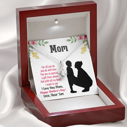 mom you are so special, to mom from son - Alluring Beauty Necklace - JustFamilyThings