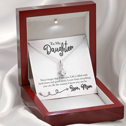 To My Daughter From Mom - Alluring Beauty Necklace - JustFamilyThings