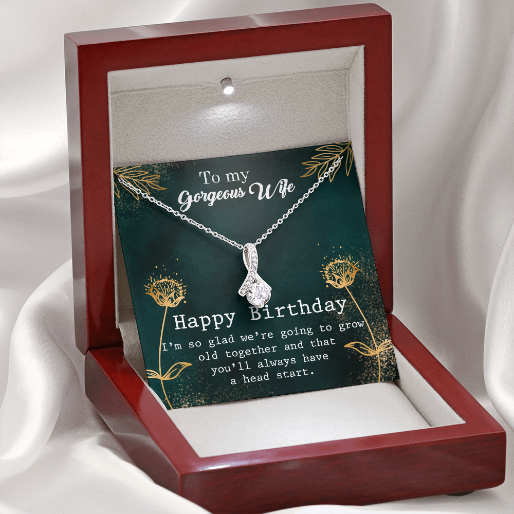 Happy Birthday to My Wife - Alluring Beauty Necklace - JustFamilyThings