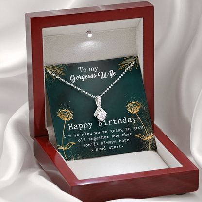 Happy Birthday to My Wife - Alluring Beauty Necklace - JustFamilyThings