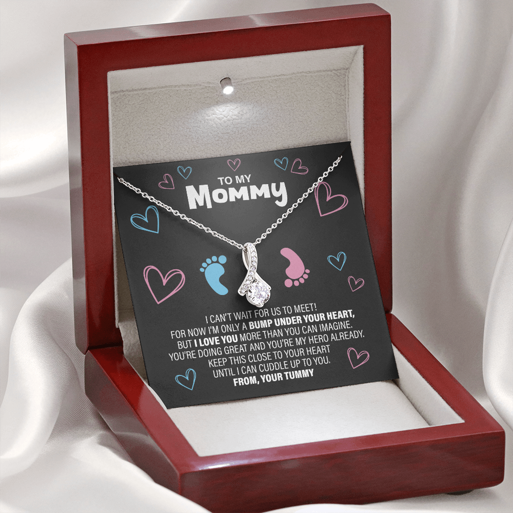 To The New Mom Baby Feet - Alluring Beauty Necklace - JustFamilyThings
