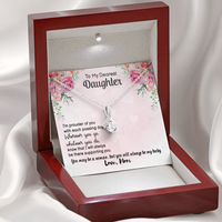 Load image into Gallery viewer, To My Dearest Daughter, from mom - Alluring Beauty Necklace - JustFamilyThings
