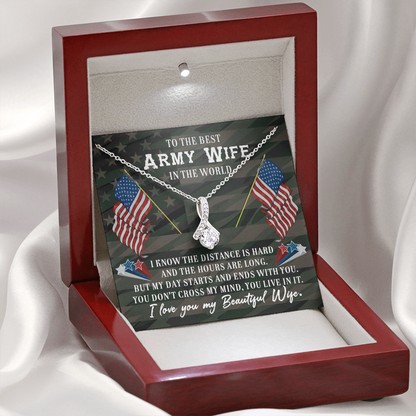 To the best army wife - Alluring Beauty Necklace - JustFamilyThings