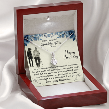 To My Granddaughter from Grandpa - Alluring Beauty Necklace - JustFamilyThings