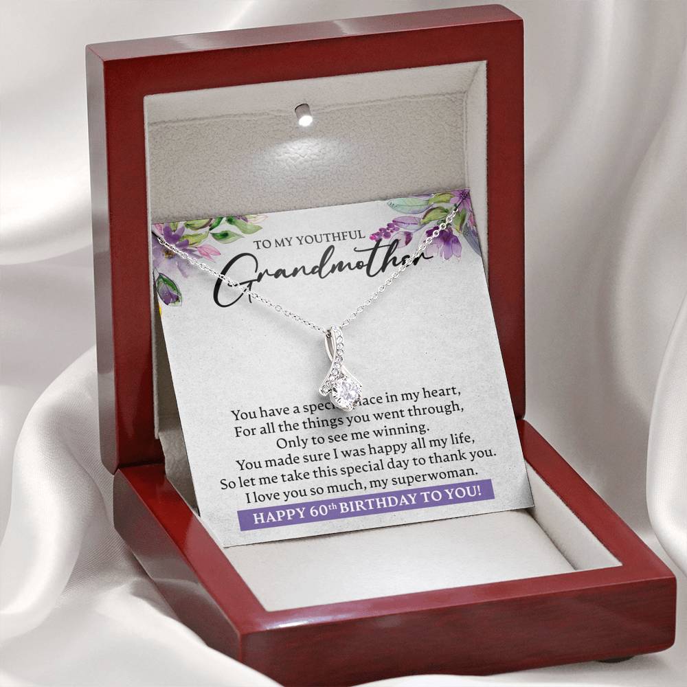 Personalized Birthday Gift for Grandmother, Gift Necklace for Grandmother from Granddaughter or Grandson, Gift from Grandchild - JustFamilyThings