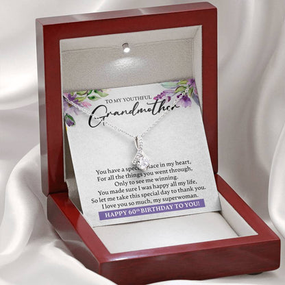 Personalized Birthday Gift for Grandmother, Gift Necklace for Grandmother from Granddaughter or Grandson, Gift from Grandchild - JustFamilyThings