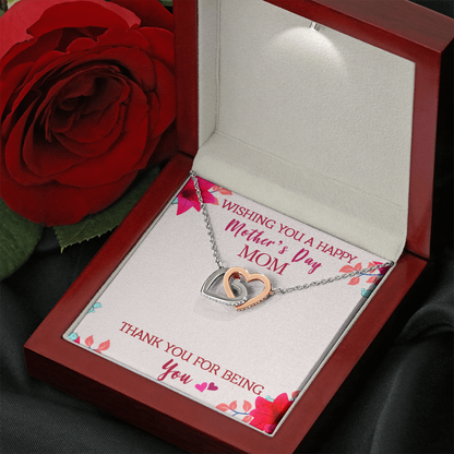 Wishing you a happy Mother's day - Interlocking Hearts Necklace - JustFamilyThings