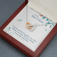 Load image into Gallery viewer, To My Best Friend - Friends are like Dragonfly - Interlocking Hearts Necklace - JustFamilyThings
