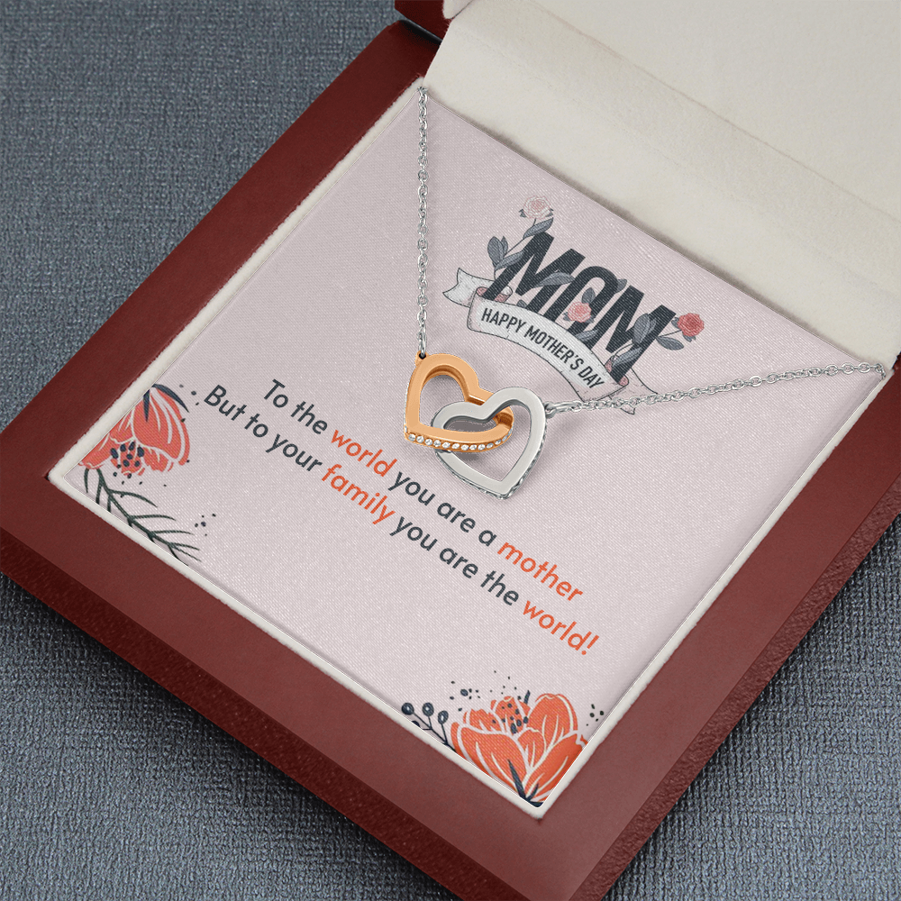 to the world you are a mother - Interlocking Hearts Necklace - JustFamilyThings