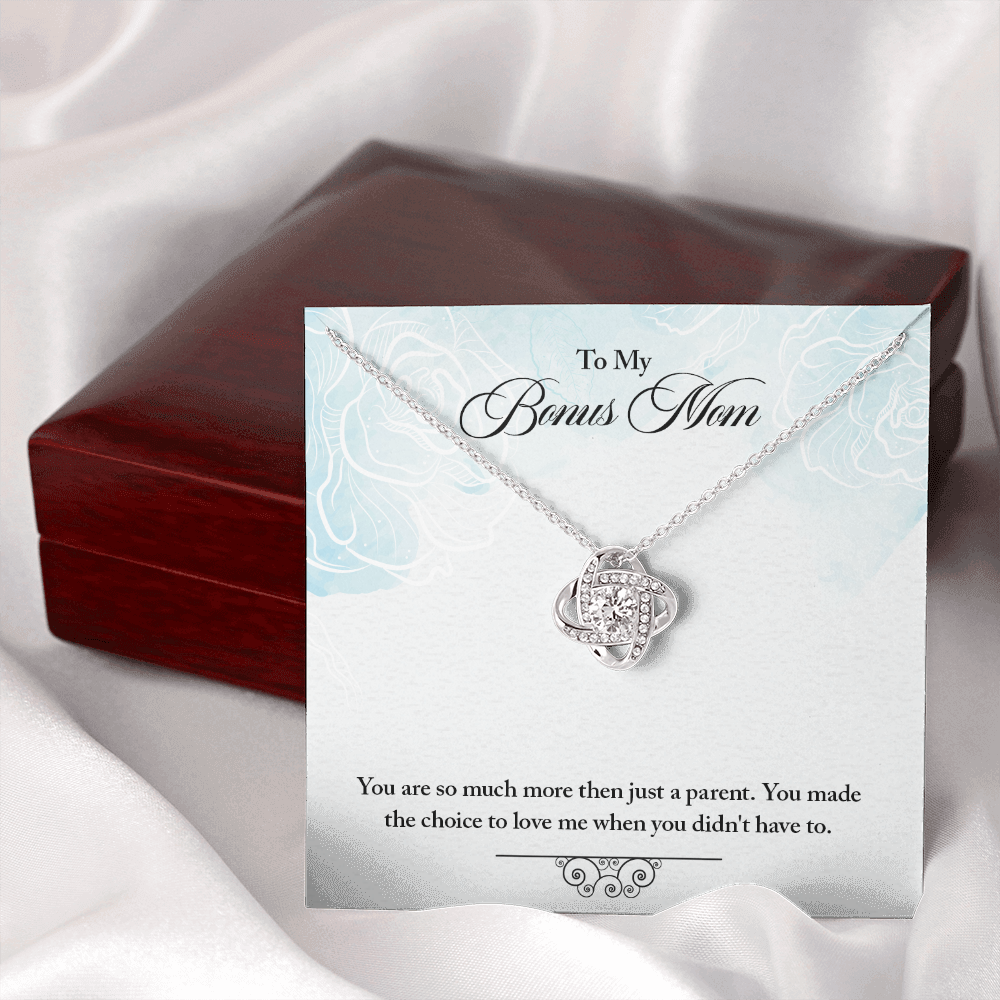 To Bonus Mom - More than a parent - Love Knot Necklace - JustFamilyThings