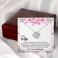 Load image into Gallery viewer, To my wife - From the moment we met - Love Knot Necklace - JustFamilyThings
