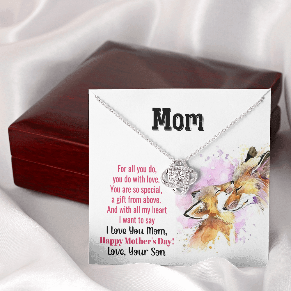 Mom you are so special - Love Knot Necklace - JustFamilyThings