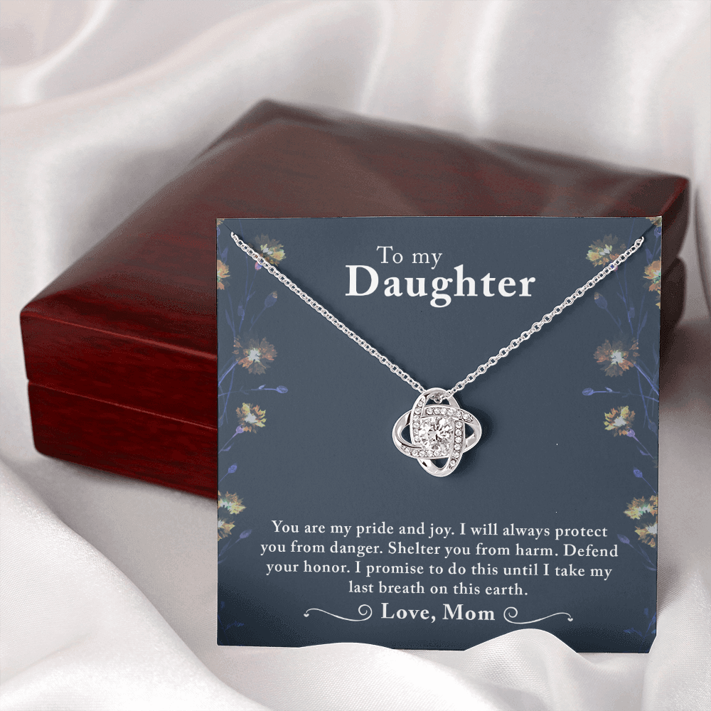 To My Daughter - You are my pride - Love Knot Necklace - JustFamilyThings